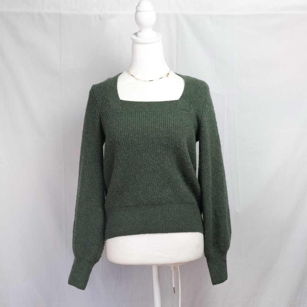 Madewell melwool square neck sweater. Size XS - Picture 4 of 7
